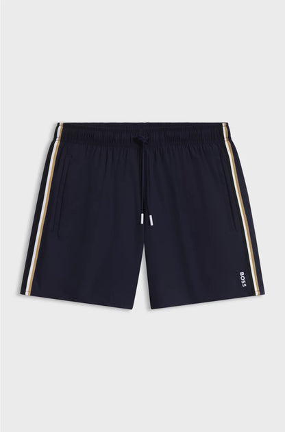 SWIM SHORTS WITH SIGNATURE STRIPE AND LOGO