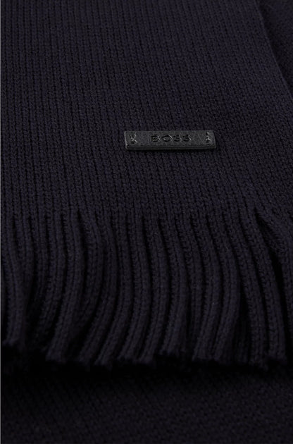 RASCHEL-KNIT SCARF IN VIRGIN WOOL