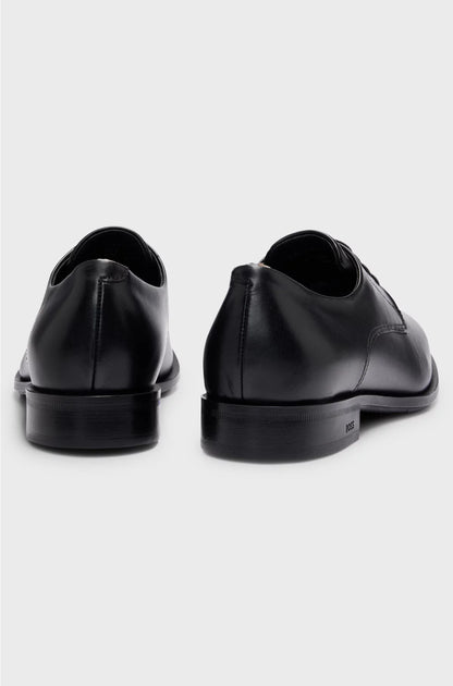 LEATHER DERBY SHOES WITH SIGNATURE TRIMS