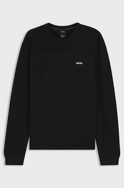 BRANDED CREW-NECK SWEATER IN DRY-FLEX FABRIC