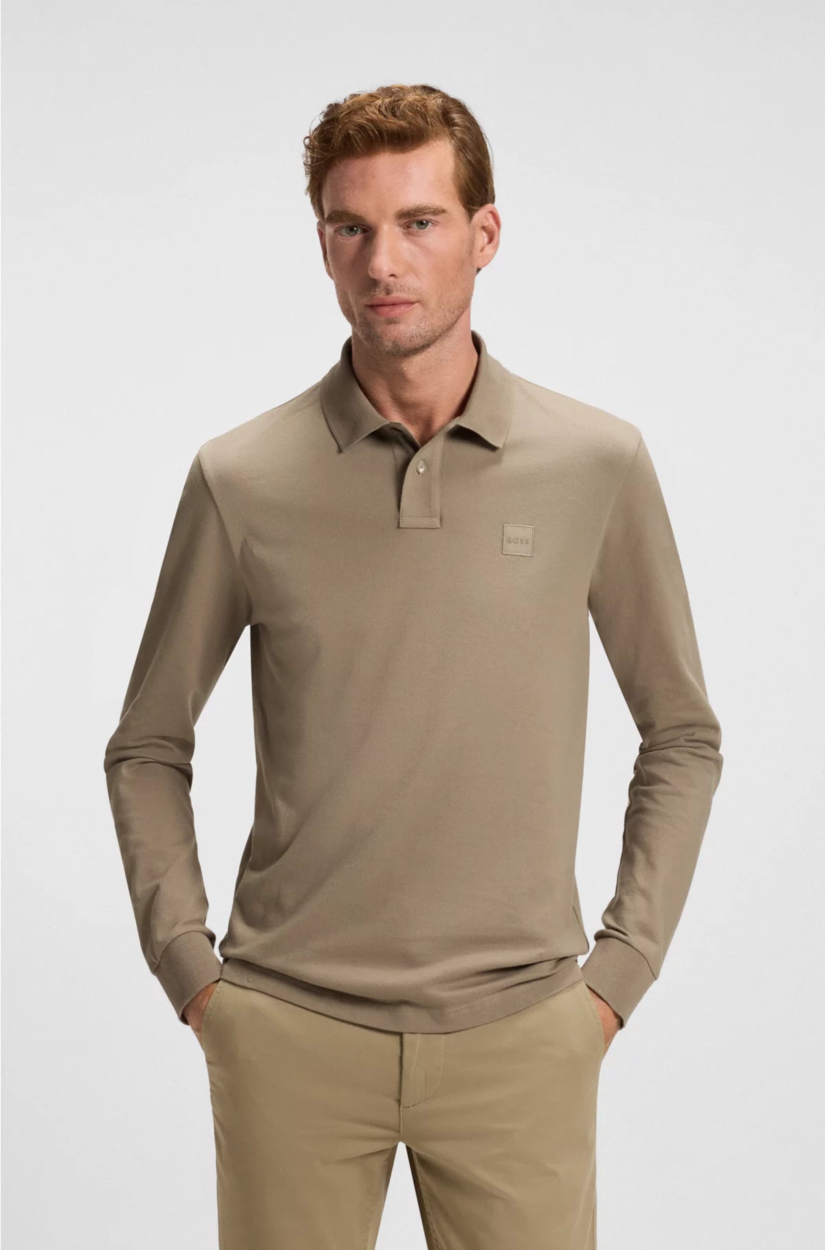 SLIM-FIT POLO SHIRT IN STRETCH-COTTON PIQUE