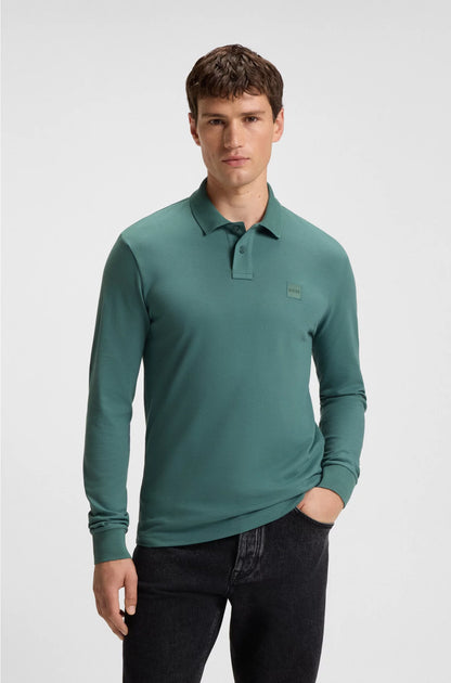 SLIM-FIT POLO SHIRT IN STRETCH-COTTON PIQUE