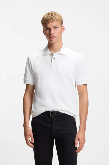 COTTON-PIQUE POLO SHIRT WITH LOGO PRINT