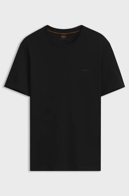 COTTON SLUB T-SHIRT WITH LOGO DETAIL