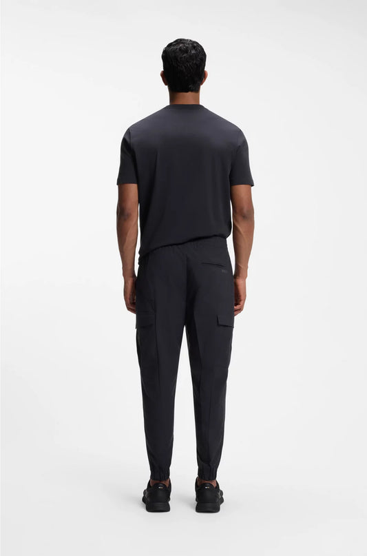 TAPERED-FIT TROUSERS IN EASY-IRON STRETCH POPLIN