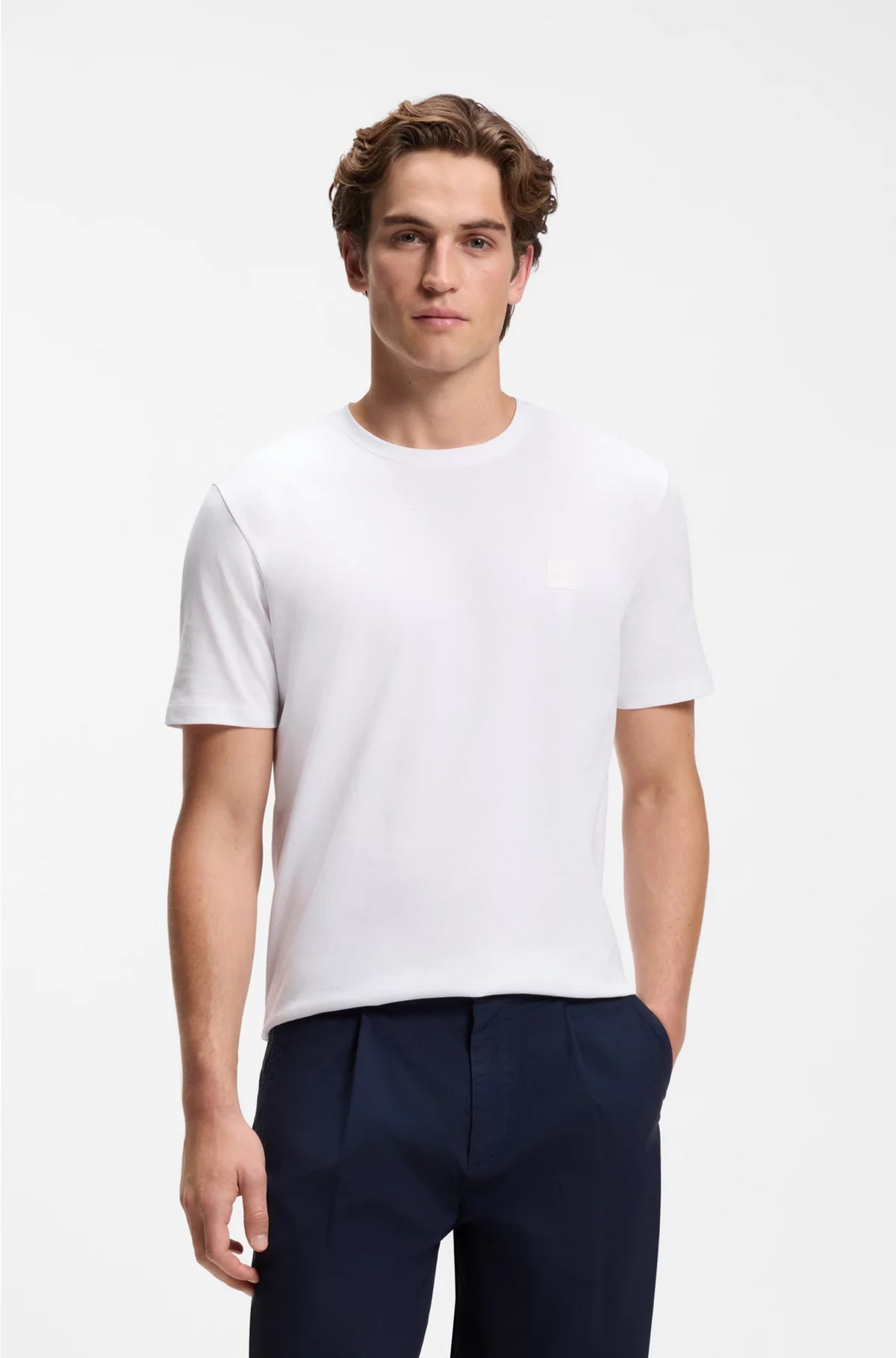 COTTON-JERSEY T-SHIRT WITH LOGO PATCH