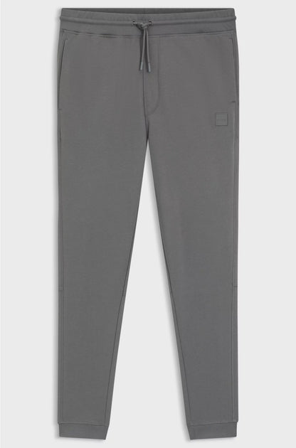 COTTON-TERRY TRACKSUIT BOTTOMS WITH LOGO PATCH