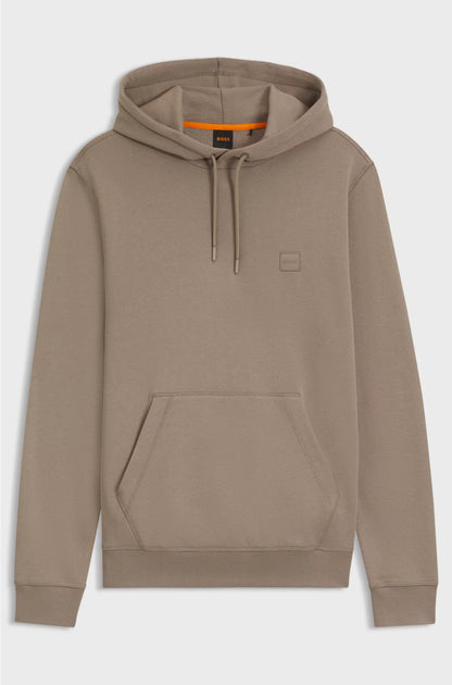 COTTON-TERRY HOODIE WITH LOGO PATCH