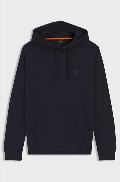 COTTON-TERRY HOODIE WITH LOGO PATCH