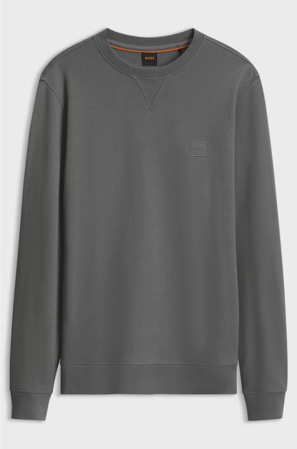 COTTON-TERRY SWEATSHIRT WITH LOGO PATCH