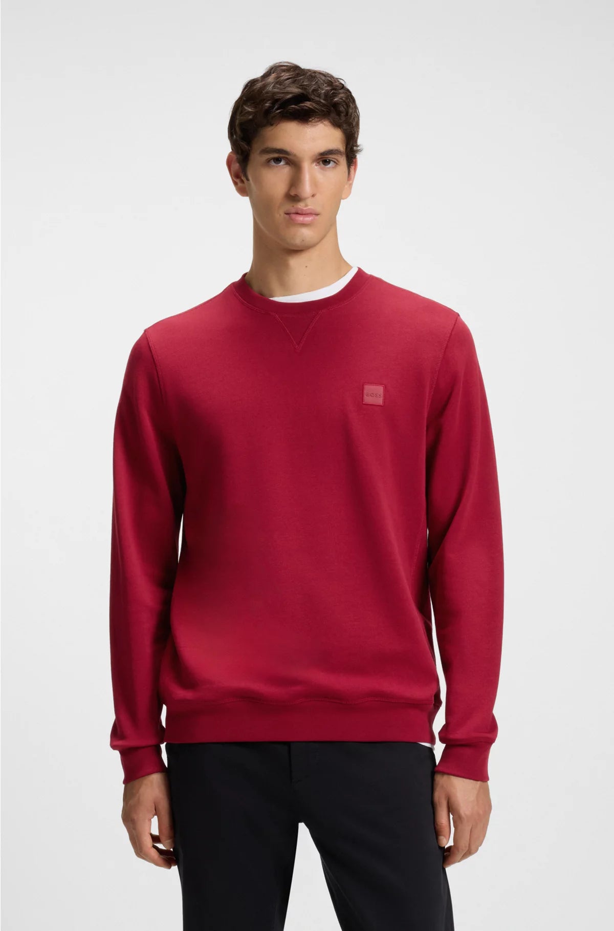 COTTON-TERRY SWEATSHIRT WITH LOGO PATCH