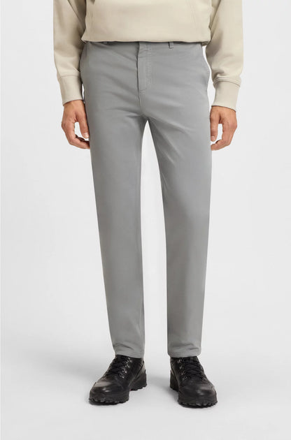 TAPERED-FIT CHINOS IN STRETCH-COTTON SATIN
