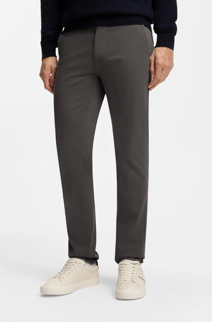 SLIM-FIT TROUSERS IN STRETCH-COTTON SATIN