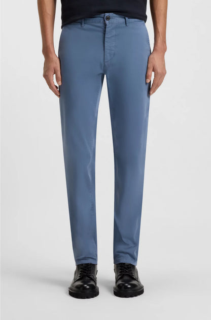 SLIM-FIT TROUSERS IN STRETCH-COTTON SATIN
