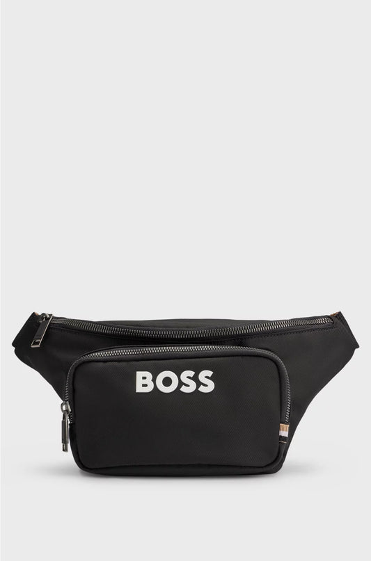 STRUCTURED BELT BAG WITH CONTRAST LOGO
