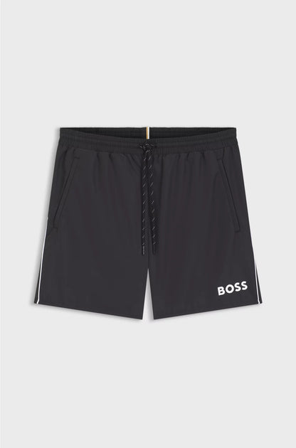SWIM SHORTS WITH CONTRAST LOGO