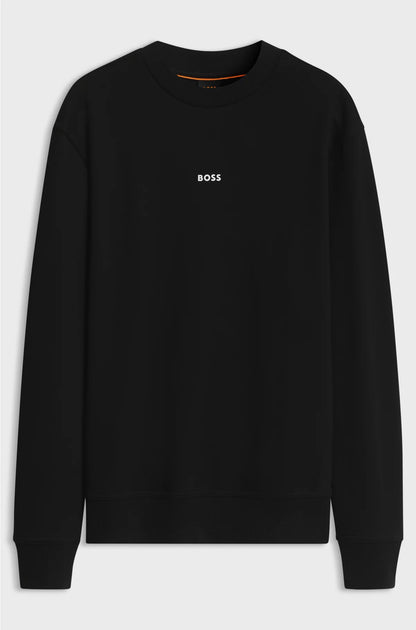 RELAXED-FIT SWEATSHIRT IN COTTON TERRY WITH CONTRAST LOGO