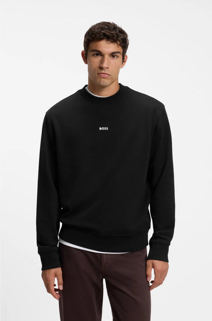 RELAXED-FIT SWEATSHIRT IN COTTON TERRY WITH CONTRAST LOGO