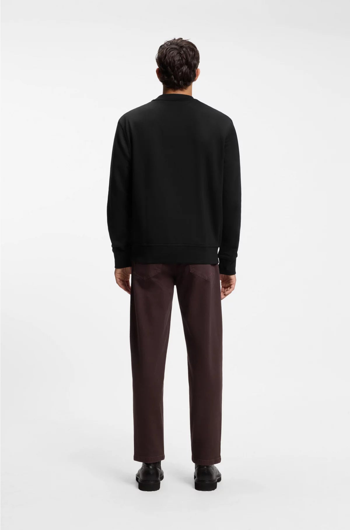 RELAXED-FIT SWEATSHIRT IN COTTON TERRY WITH CONTRAST LOGO