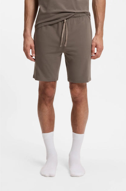 STRETCH-COTTON SHORTS WITH EMBROIDERED LOGO