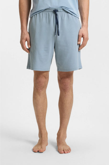 STRETCH-COTTON SHORTS WITH EMBROIDERED LOGO