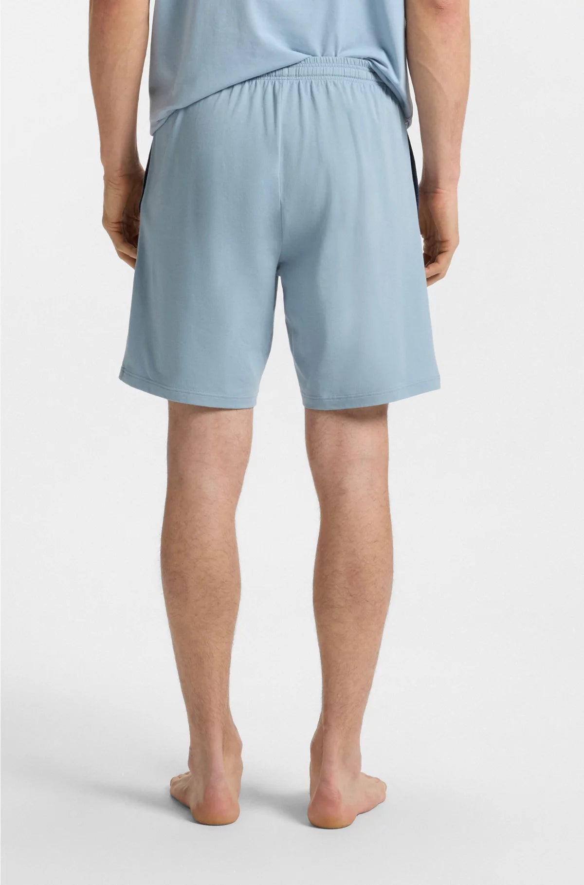 STRETCH-COTTON SHORTS WITH EMBROIDERED LOGO