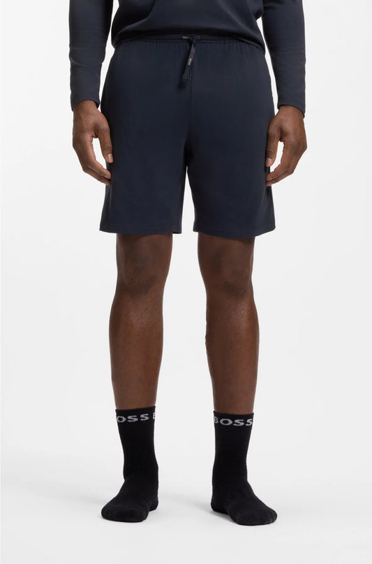 LOGO-EMBROIDERED SHORTS IN STRETCH-COTTON JERSEY