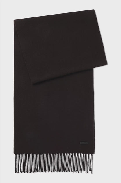 ITALIAN-MADE SCARF IN WOOL WITH LOGO PATCH