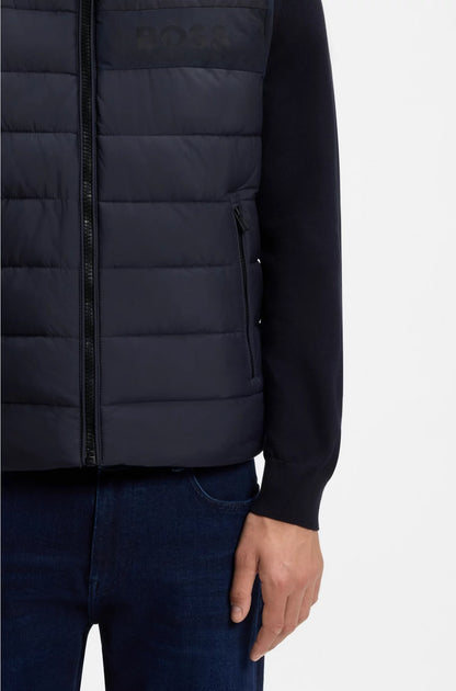 WATER-REPELLENT GILET WITH TONAL LOGO