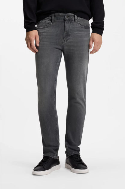 DELAWARE SLIM-FIT JEANS IN SUPER-SOFT GREY DENIM