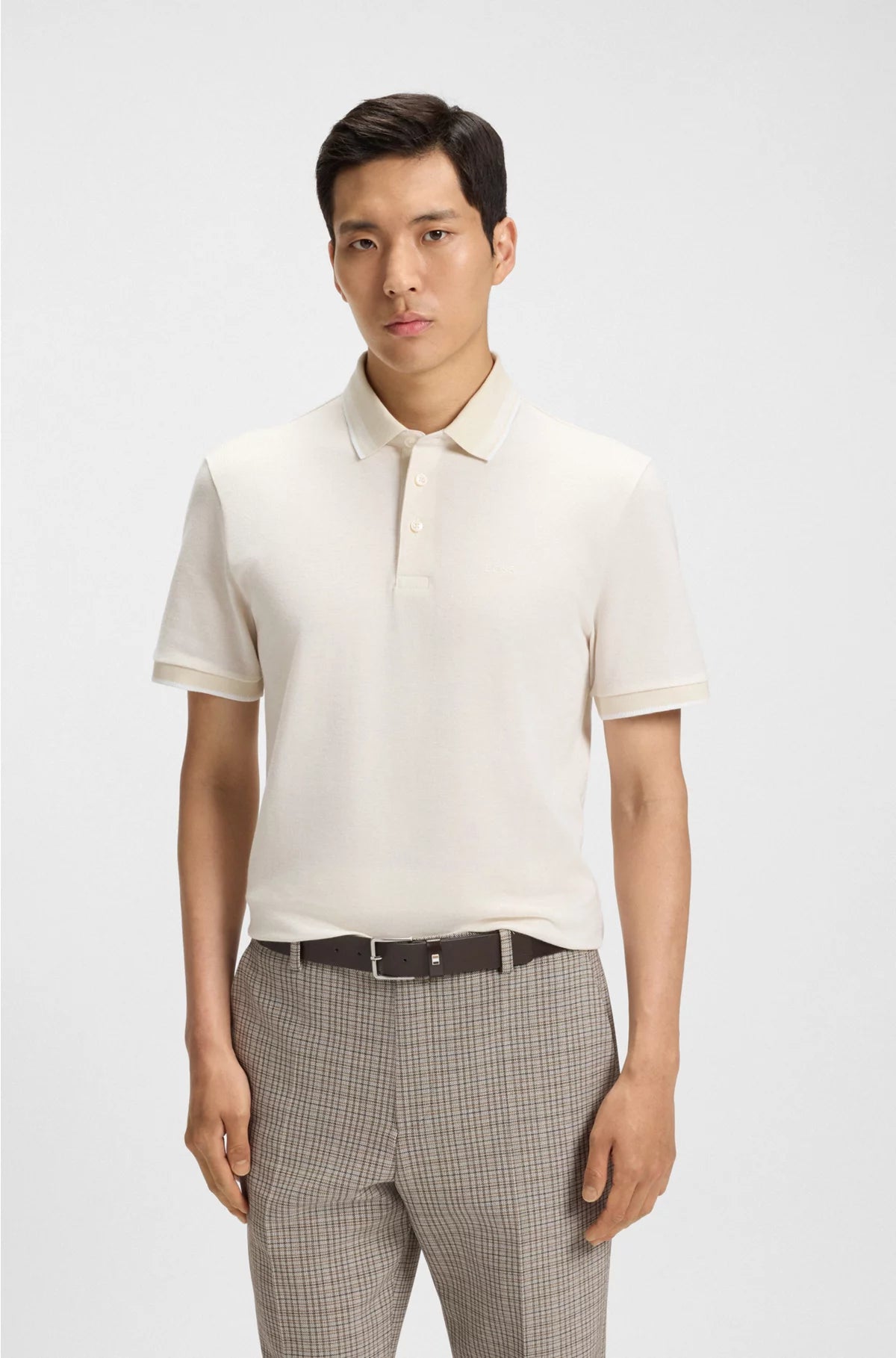 OXFORD-COTTON-PIQUE POLO SHIRT WITH LOGO DETAIL