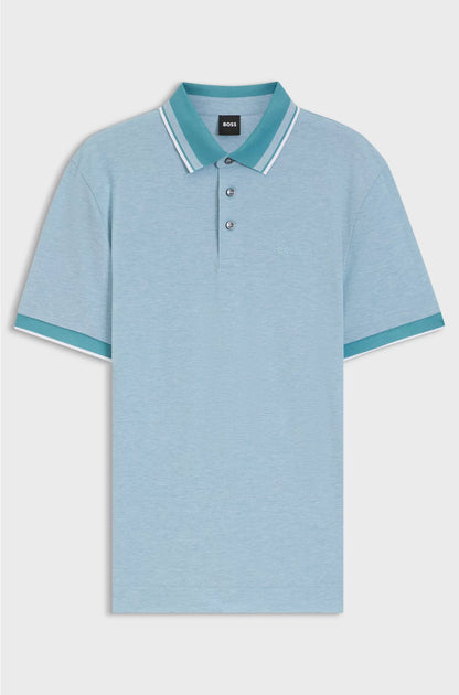 OXFORD-COTTON-PIQUE POLO SHIRT WITH LOGO DETAIL