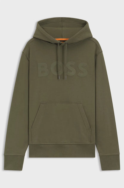 RELAXED-FIT HOODIE IN COTTON TERRY WITH LARGE LOGO