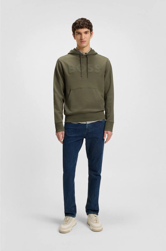 RELAXED-FIT HOODIE IN COTTON TERRY WITH LARGE LOGO