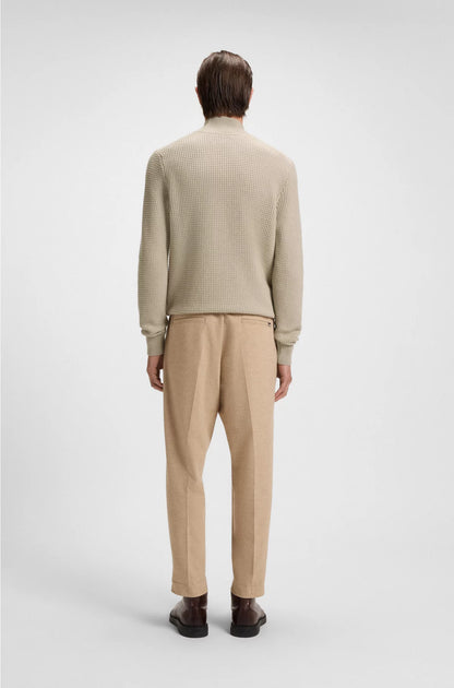 MOCK-NECK SWEATER IN COTTON AND VIRGIN WOOL