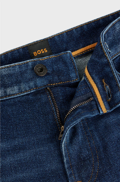 MAINE REGULAR-FIT JEANS IN DARK-BLUE SOFT-TOUCH DENIM