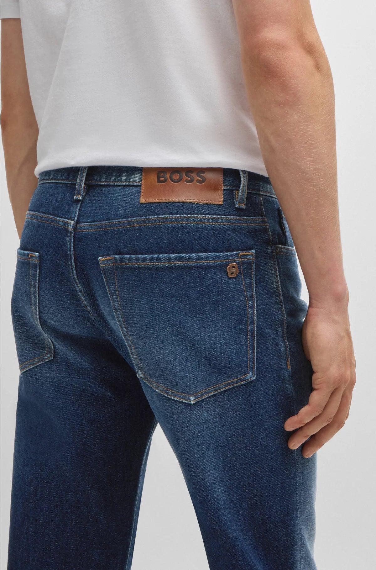MAINE REGULAR-FIT JEANS IN DARK-BLUE SOFT-TOUCH DENIM