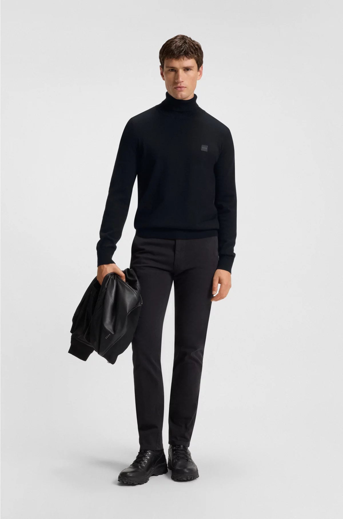 ROLLNECK SWEATER IN COTTON AND CASHMERE