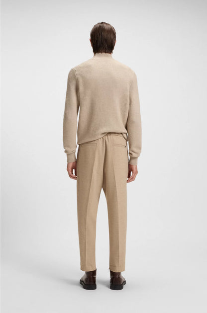 TAPERED-FIT TROUSERS IN STRETCH FLANNEL
