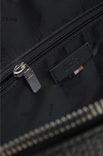 GRAINED ITALIAN-LEATHER DOCUMENT CASE WITH EMBOSSED LOGO