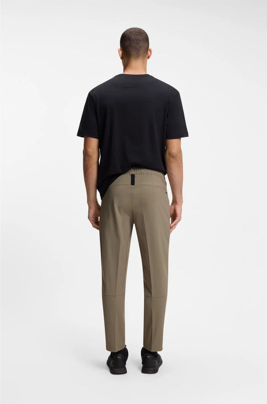 TAPERED-LEG TROUSERS IN WATER-REPELLENT STRETCH FABRIC