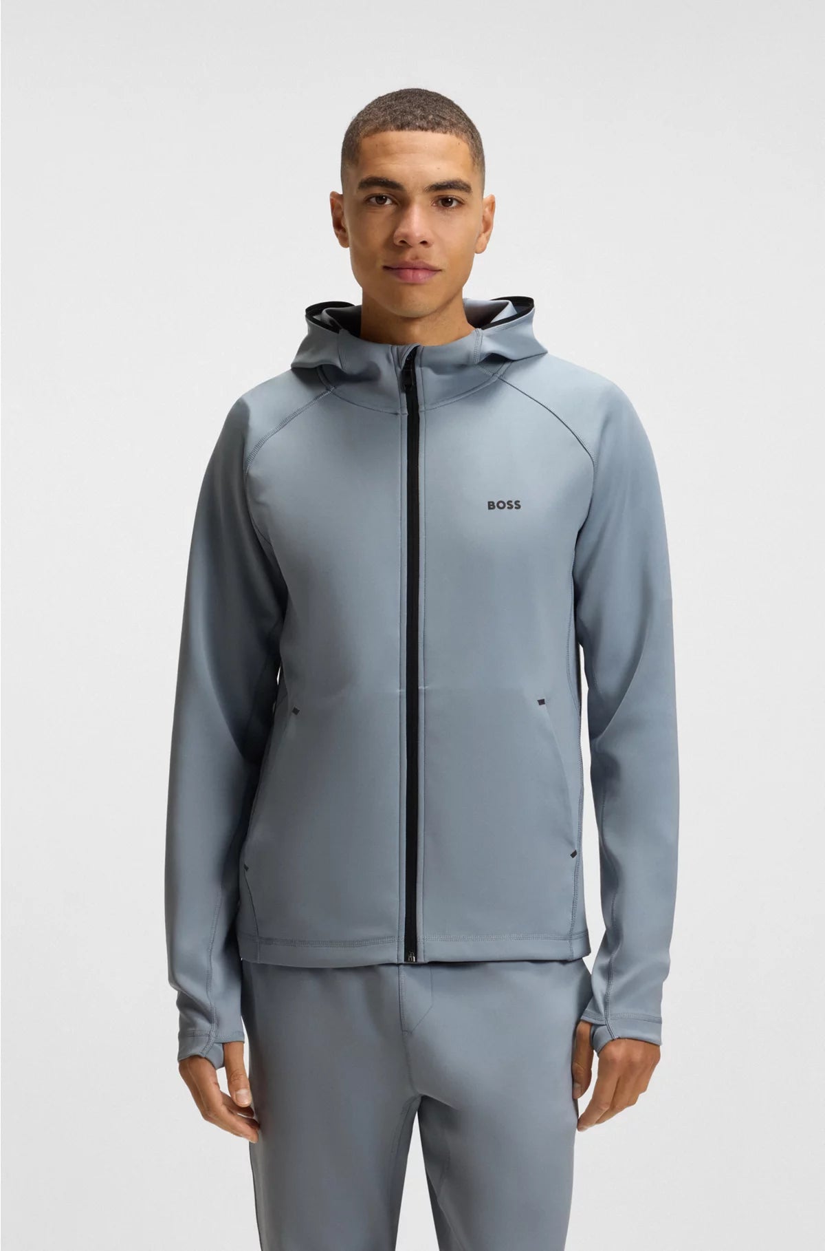ZIP-UP HOODIE WITH REFLECTIVE BRANDING