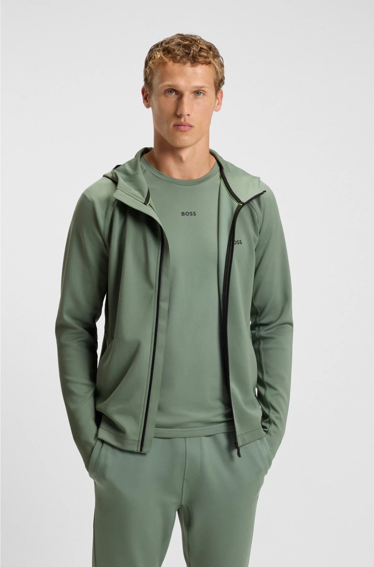 ZIP-UP HOODIE WITH REFLECTIVE BRANDING