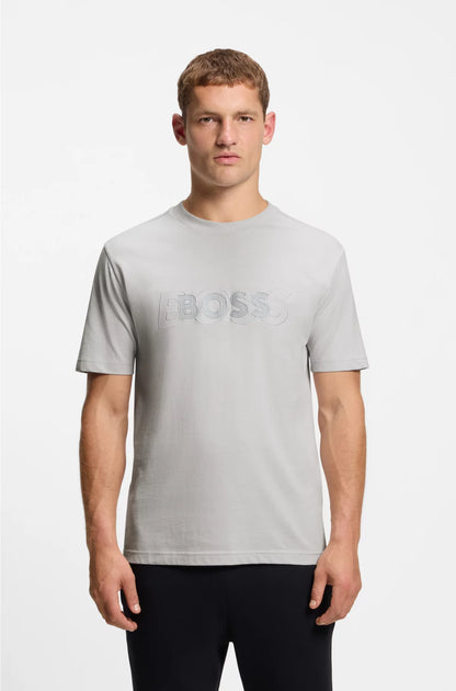 COTTON-JERSEY T-SHIRT WITH DOUBLE LOGO ARTWORK