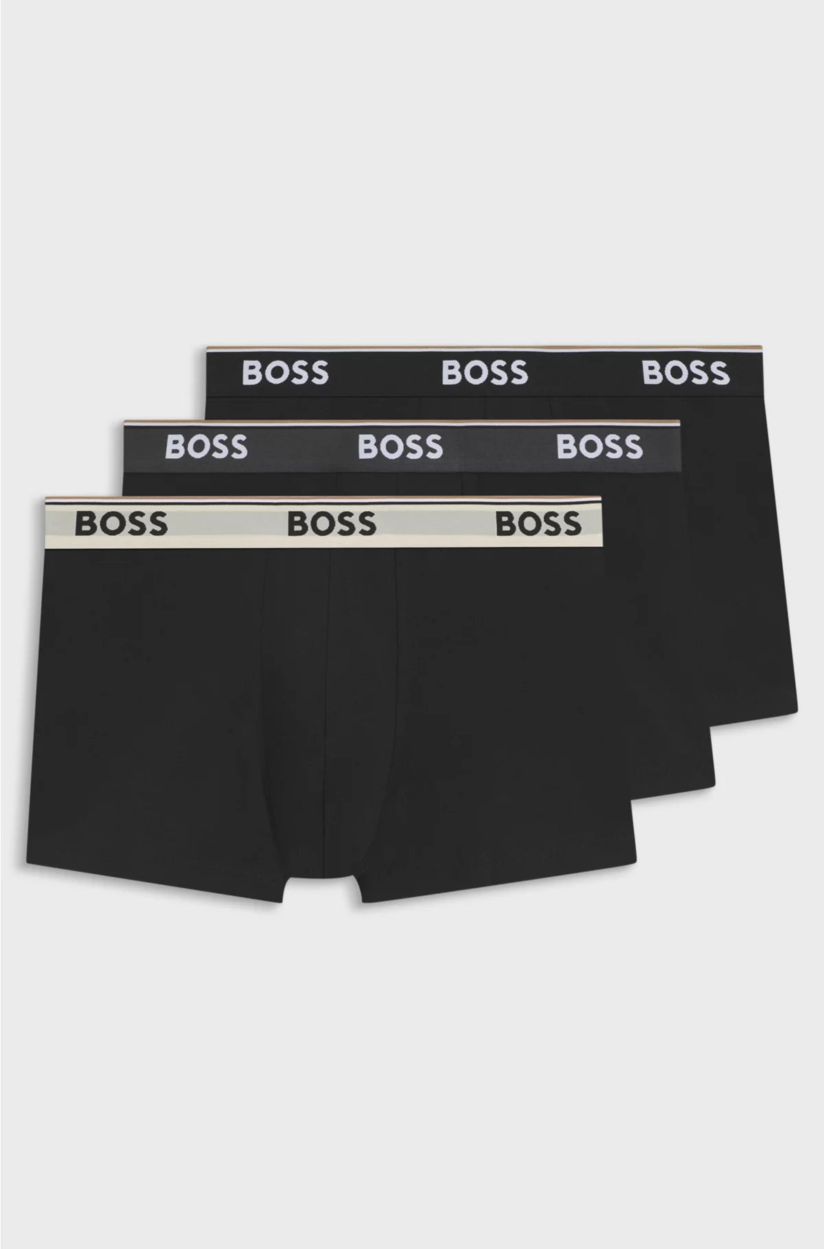 THREE-PACK OF STRETCH-COTTON TRUNKS WITH LOGO WAISTBANDS