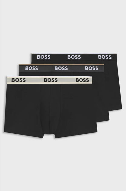 THREE-PACK OF STRETCH-COTTON TRUNKS WITH LOGO WAISTBANDS