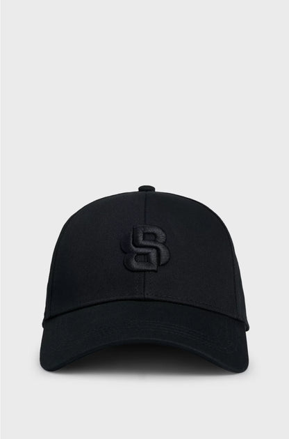 COTTON-TWILL CAP WITH EMBROIDERED DOUBLE B MONOGRAM