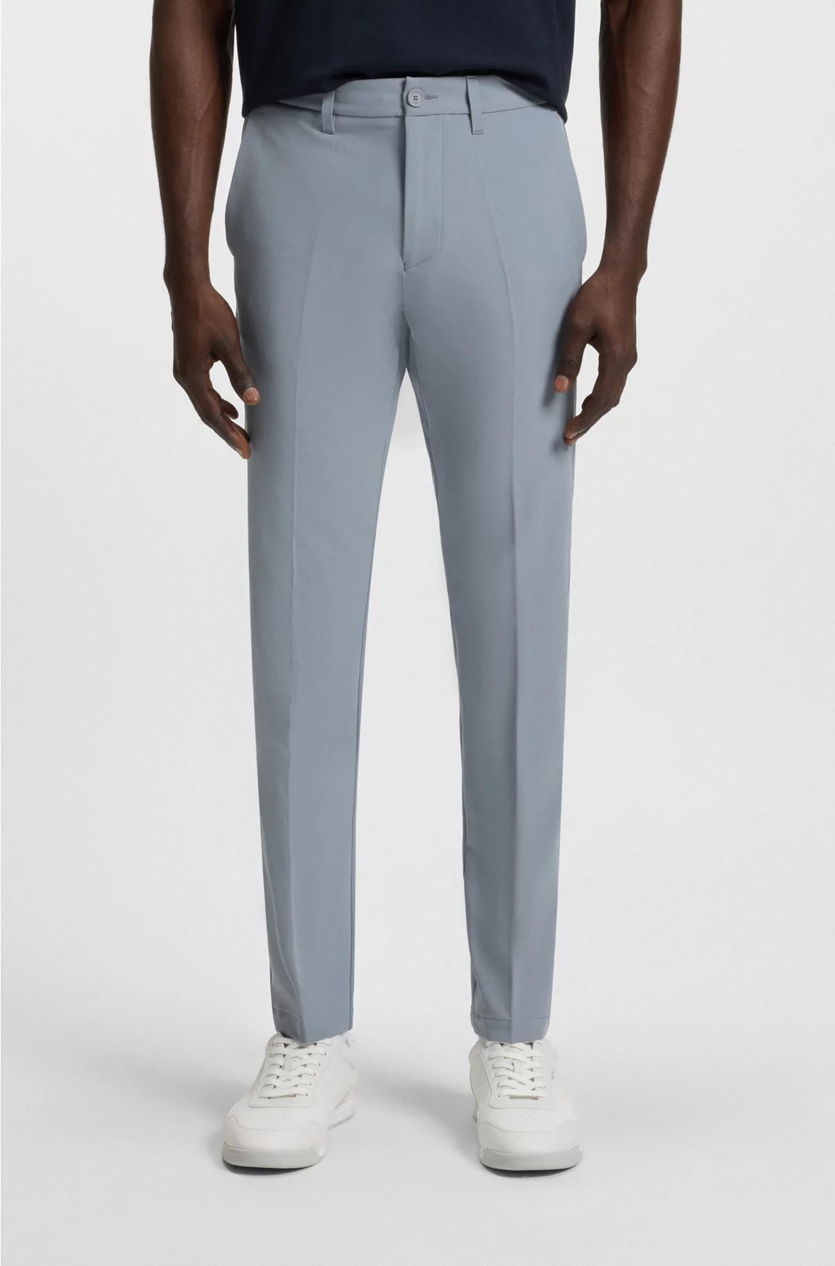SLIM-FIT TROUSERS IN WATER-REPELLENT STRETCH FABRIC