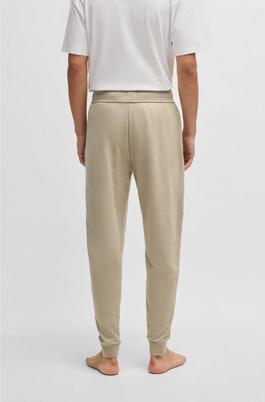 DRAWCORD TRACKSUIT BOTTOMS IN COTTON TERRY WITH LOGO PRINT