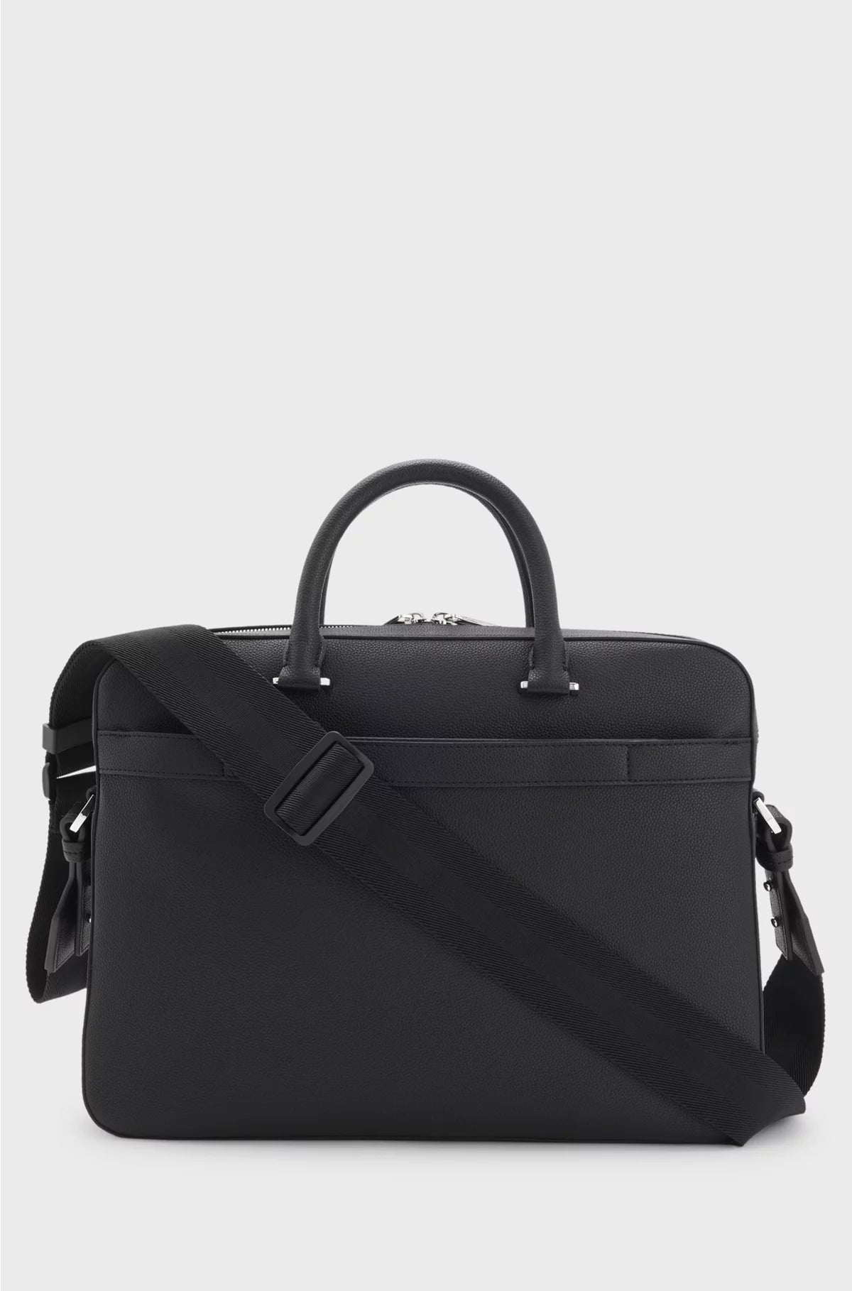 DOCUMENT CASE IN GRAINED FAUX LEATHER WITH SIGNATURE TRIMS